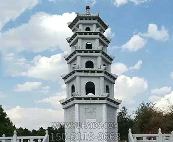 大理石多層寶塔寺院景觀石雕雕塑