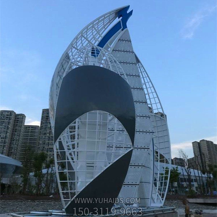 不銹鋼創意網格拉絲戶外園林大型景觀擺件雕塑