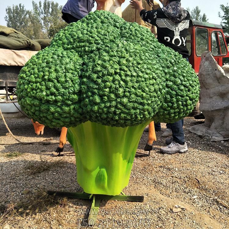 玻璃鋼仿真蔬菜，仿真西藍花雕塑