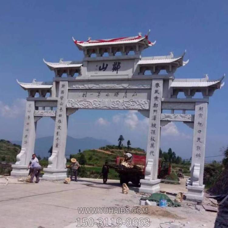 景區景點寺廟大型石雕牌坊雕塑