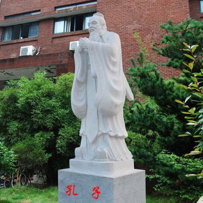 校園孔子像，漢白玉大理石石刻孔子