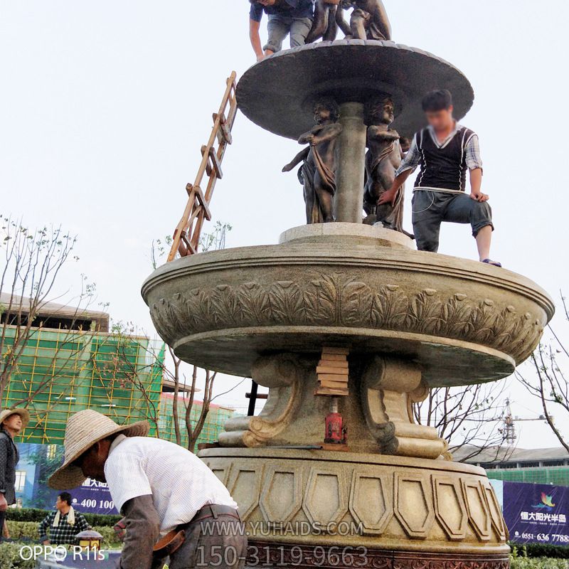 水頭石雕噴泉雕塑