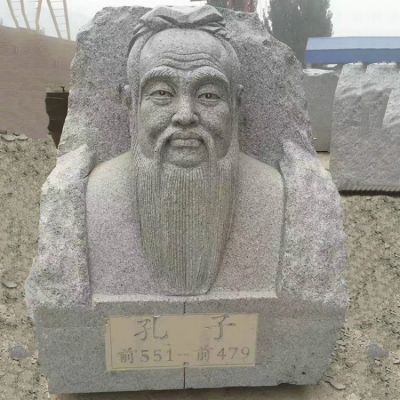 砂巖浮雕孔子半胸像景區校園雕塑