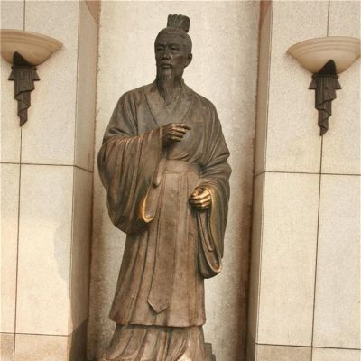 銅雕戶外城市街道古代人物景觀擺件