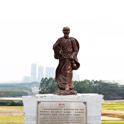 城市廣場歷史名人神醫銅雕華佗雕塑