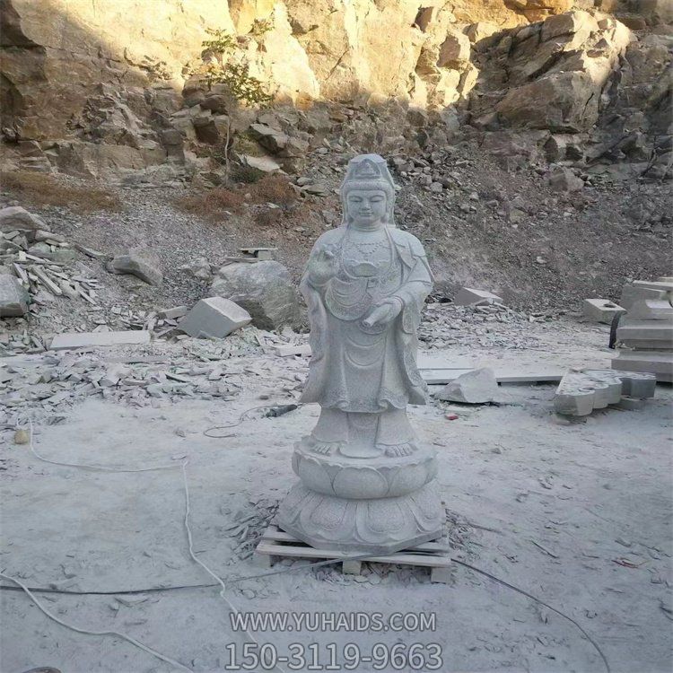 大理石石雕寺廟景區(qū)觀音擺件雕塑