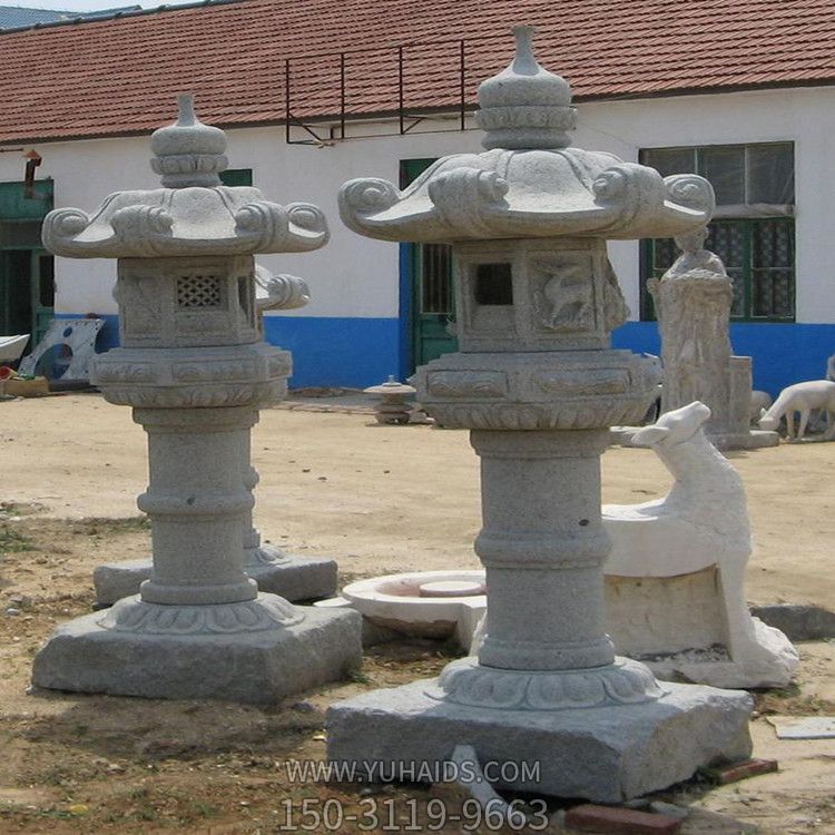 大理石庭院鏤空石燈漢白玉公園景區燈擺件雕塑